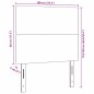 Testiera vidaXL Design Semplice Grigio Chiaro 100 cm in Tessuto Corduroy