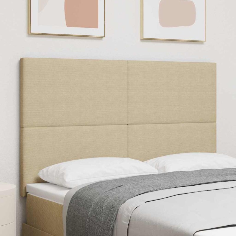 vidaXL Testiera Design Semplice Verde Chiaro Grigio 140 cm Tessuto in Corduroy