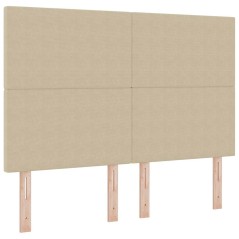 vidaXL Testiera Design Semplice Verde Chiaro Grigio 140 cm Tessuto in Corduroy