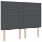 Testiera vidaXL Design Semplice Grigio Scuro 160 cm in Tessuto Corduroy