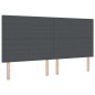 Testiera vidaXL Design Semplice Grigio Scuro 200 cm Tessuto Corduroy