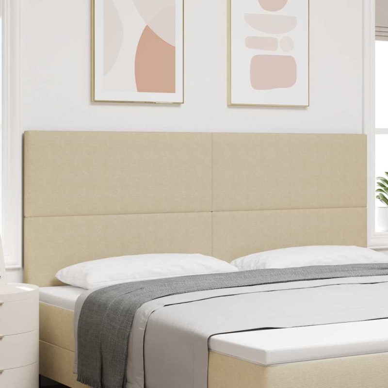 Testiera vidaXL Design Semplice Verde Chiaro Grigio 200 cm Tessuto in Corda