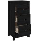 Credenze 2 pz Nere 40x35x80 cm in Legno Massello di Pino Credenze 2 pz Nere 40x35x80 cm in Legno Massello di Pino