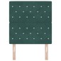 vidaXL Testiera Botanica con bottoni in cristallo verde scuro, 80 cm in velluto