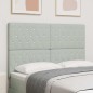 vidaXL Testiera in Velluto Grigio Chiaro con Pulsante di Cristallo, 140 cm