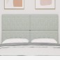 vidaXL Testiera in Velluto Grigio Chiaro con Pulsante di Cristallo, 140 cm