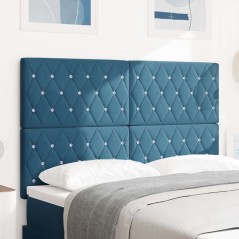 vidaXL Testata in velluto Argille con testiera Blu Scuro 144 cm Velluto