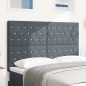 vidaXL Testiera con Bottoni Crystals Grigio Scuro 160 cm in Velluto