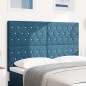 vidaXL Testiera vitaXL con Bottone di Cristallo Blu Scuro in Velluto, 160 cm