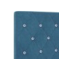 vidaXL Testiera vitaXL con Bottone di Cristallo Blu Scuro in Velluto, 160 cm