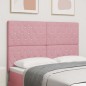 vidaXL Testiera rosa in velluto con bottoni di cristallo, 160 cm
