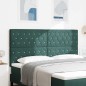 vidaXL Testiera con bottoni in cristallo in velluto verde scuro 180 cm