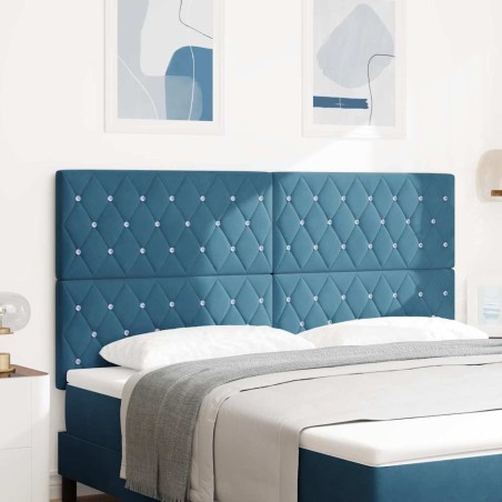 vidaXL Testiera Blu Scuro in Velluto con Bottoni A Chiaroscuro da 180 cm