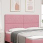 vidaXL Testiera vitaXL con bottoni a cristallo rosa, 180 cm in velluto