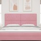 vidaXL Testiera vitaXL con bottoni a cristallo rosa, 180 cm in velluto