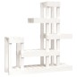 Supporto per Piante Bianco 92x25x97cm Legno Massello di Pino Supporto per Piante Bianco 92x25x97cm Legno Massello di Pino