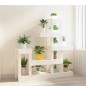 Supporto per Piante Bianco 92x25x97cm Legno Massello di Pino Supporto per Piante Bianco 92x25x97cm Legno Massello di Pino