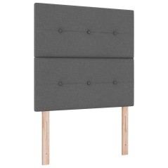 Testiera vidaXL con bottoni imbottita grigia scura 80 cm in tessuto