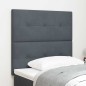 Testiera Button Tufted Grigio Scuro 80 cm in Velluto Testiera Button Tufted Grigio Scuro 80 cm in Velluto
