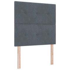 Testiera Button Tufted Grigio Scuro 80 cm in Velluto