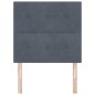 Testiera Button Tufted Grigio Scuro 80 cm in Velluto Testiera Button Tufted Grigio Scuro 80 cm in Velluto