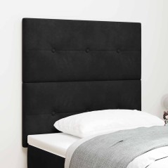 Testiera vidaXL con bottoni trapuntati nera 80 cm in velluto