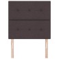 Testiera vidaXL con bottoni imbottiti marrone scuro 90 cm in tessuto