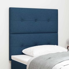 Testiera vidaXL Button Tufted Blu 90 cm Tessuto