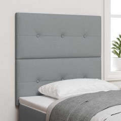 Testiera vidaXL Button Tufted Grigio Chiaro 100 cm Tessuto