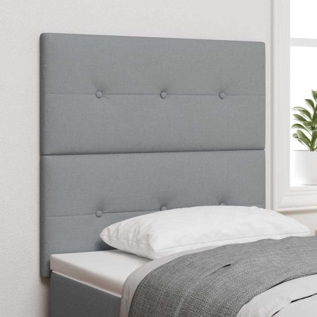 Testiera vidaXL Button Tufted Grigio Chiaro 100 cm Tessuto