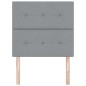Testiera vidaXL Button Tufted Grigio Chiaro 100 cm Tessuto