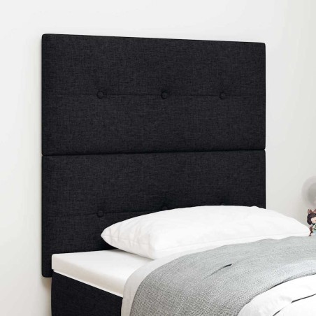 Testiera imbottita vidaXL Nera 100 cm in tessuto