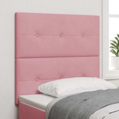 Testiera vidaXL Button Tufted Rosa 100 cm Velluto