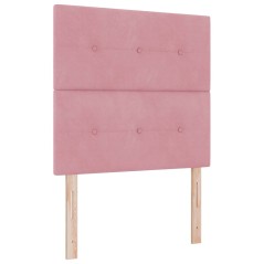 Testiera vidaXL Button Tufted Rosa 100 cm Velluto