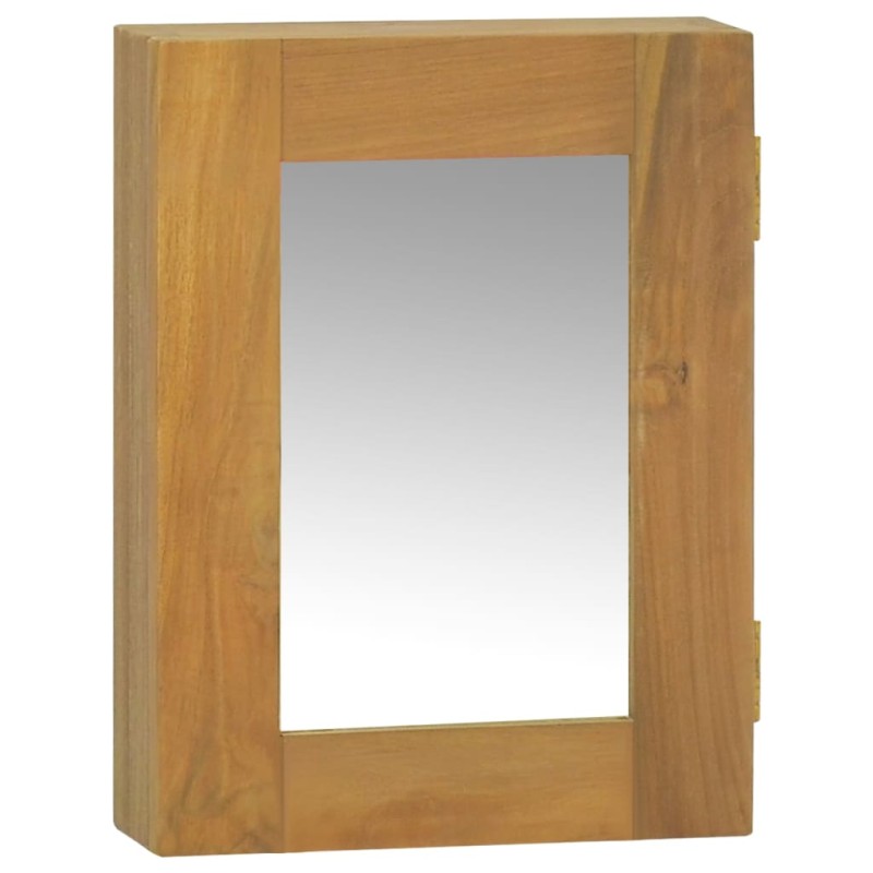 Mobile a Specchio 30x10x40 cm in Legno Massello di Teak Mobile a Specchio 30x10x40 cm in Legno Massello di Teak