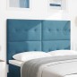 testiera imbottita vidaXL blu scuro 140 cm in velluto