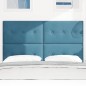 testiera imbottita vidaXL blu scuro 140 cm in velluto