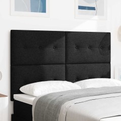 Testiera vidaXL con bottoni trapuntati nera in tessuto 160 cm