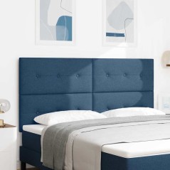 Testiera vidaXL Button Tufted Blu 180 cm Tessuto