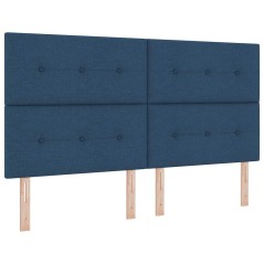 Testiera vidaXL Button Tufted Blu 180 cm Tessuto