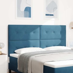 vidaXL Testiera trapuntata blu scuro 180 cm velluto