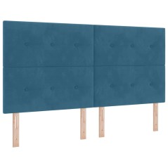 vidaXL Testiera trapuntata blu scuro 180 cm velluto