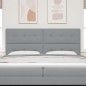 Testiera vidaXL Button Tufted Grigio chiaro 200 cm Tessuto