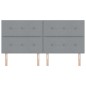 Testiera vidaXL Button Tufted Grigio chiaro 200 cm Tessuto