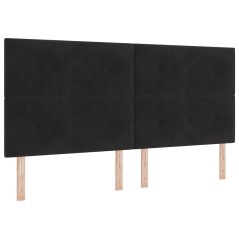 Testiera vidaXL Foderata in Velluto Nera 200 cm