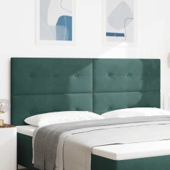 vidaXL Testata con Bottoni Verde Scuro 200 cm Velluto