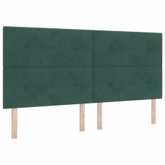 vidaXL Testata con Bottoni Verde Scuro 200 cm Velluto