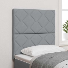 vidaXL Testiera Argille con testiera Grigio chiaro 80 cm Poliestere, Legno