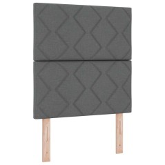 vidaXL Testiera grigia scura, design a blocchi di diamante, 80 cm, in tessuto