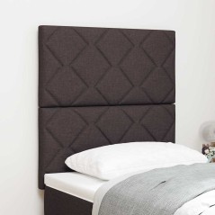 vidaXL Testiera marrone scuro a rombi da 80 cm in tessuto